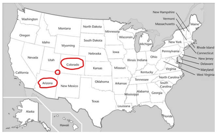 美国地图中的四色定理